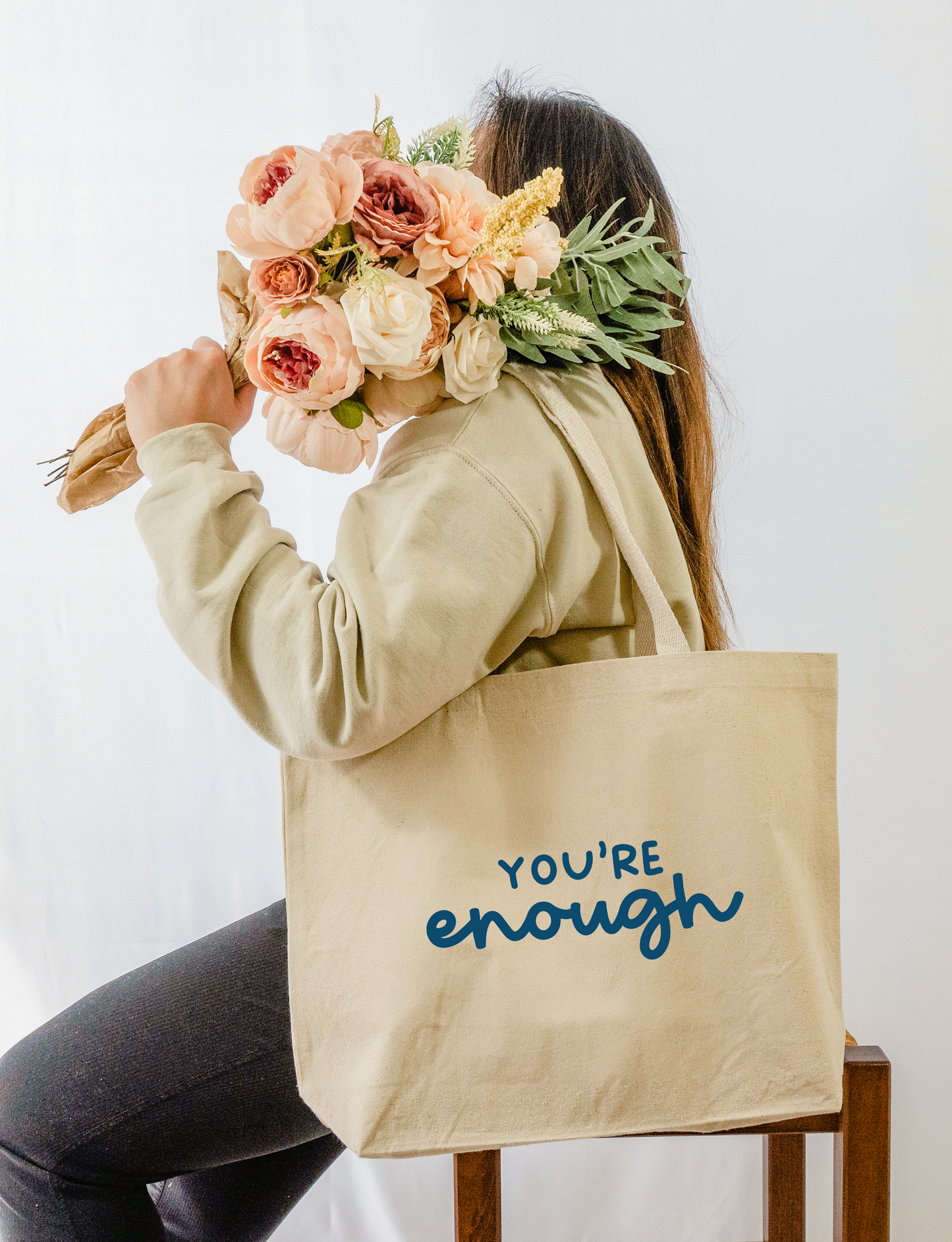 You're Enough Canvas Tote