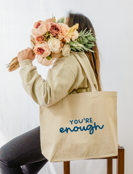 You're Enough Canvas Tote