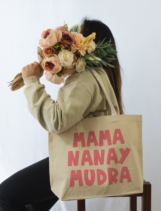 Mama, Nanay, Mudra Canvas Tote Bag