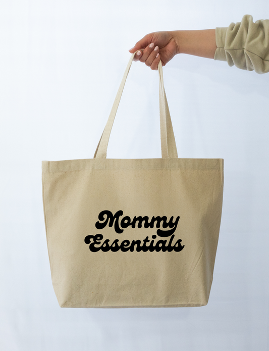 Mommy Essentials Canvas Tote Bag